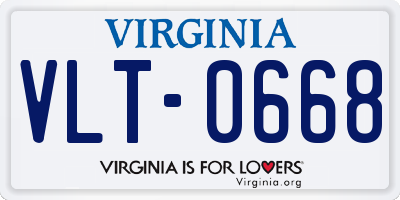 VA license plate VLT0668