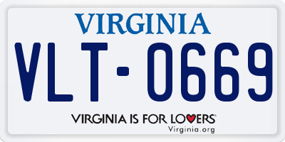 VA license plate VLT0669