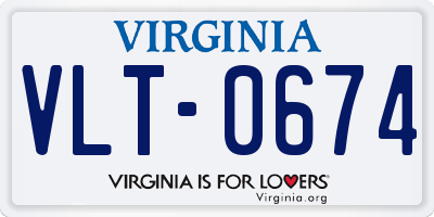 VA license plate VLT0674