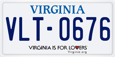 VA license plate VLT0676