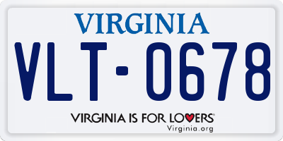 VA license plate VLT0678