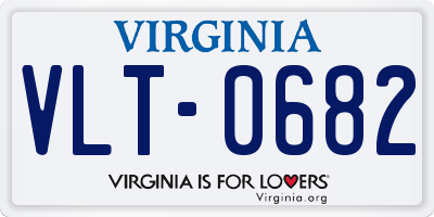 VA license plate VLT0682