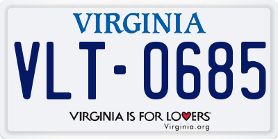 VA license plate VLT0685