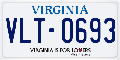 VA license plate VLT0693