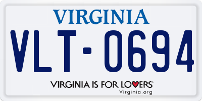 VA license plate VLT0694