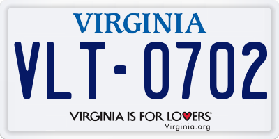 VA license plate VLT0702