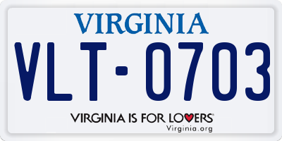 VA license plate VLT0703
