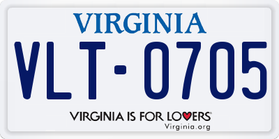VA license plate VLT0705