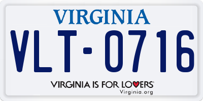 VA license plate VLT0716