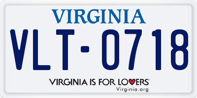 VA license plate VLT0718