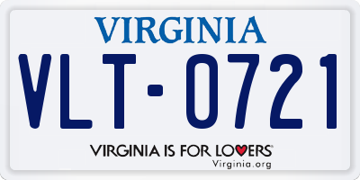 VA license plate VLT0721