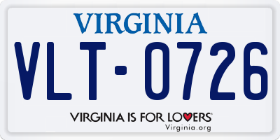 VA license plate VLT0726