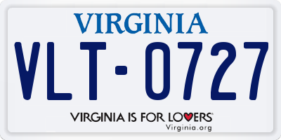 VA license plate VLT0727