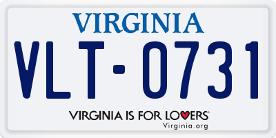 VA license plate VLT0731