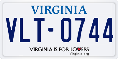 VA license plate VLT0744