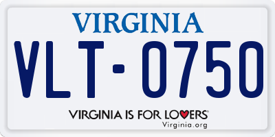 VA license plate VLT0750