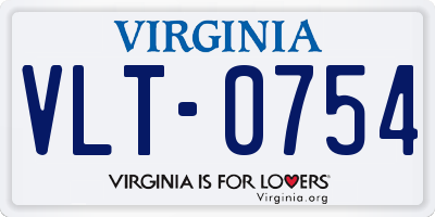 VA license plate VLT0754