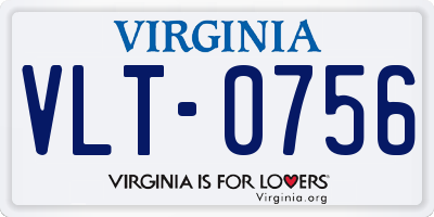 VA license plate VLT0756