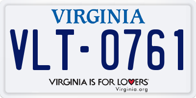 VA license plate VLT0761