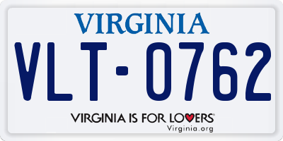 VA license plate VLT0762