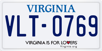 VA license plate VLT0769