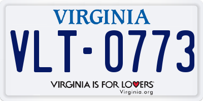 VA license plate VLT0773