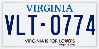 VA license plate VLT0774