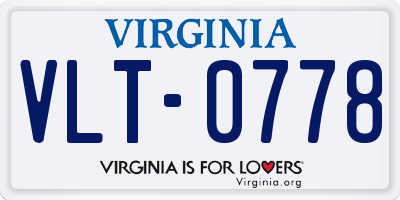 VA license plate VLT0778