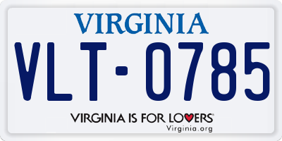 VA license plate VLT0785