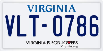VA license plate VLT0786