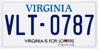 VA license plate VLT0787