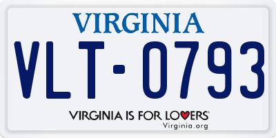 VA license plate VLT0793