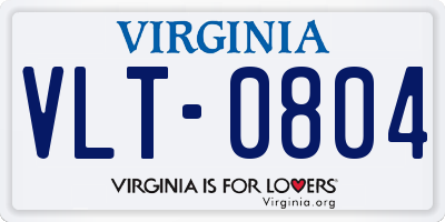 VA license plate VLT0804