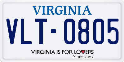 VA license plate VLT0805