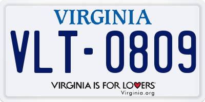 VA license plate VLT0809