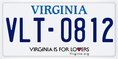VA license plate VLT0812