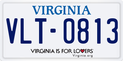 VA license plate VLT0813