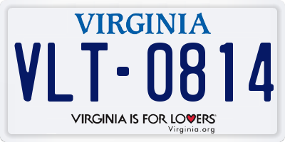 VA license plate VLT0814