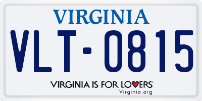 VA license plate VLT0815