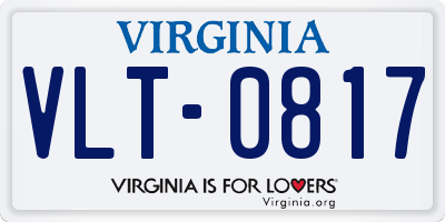 VA license plate VLT0817