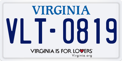 VA license plate VLT0819
