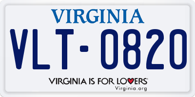 VA license plate VLT0820