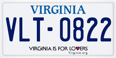 VA license plate VLT0822