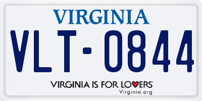 VA license plate VLT0844