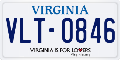 VA license plate VLT0846