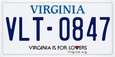 VA license plate VLT0847