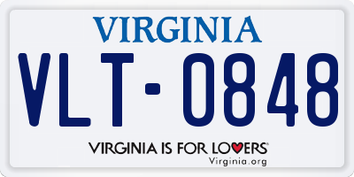VA license plate VLT0848