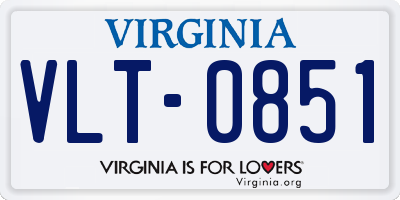 VA license plate VLT0851