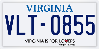 VA license plate VLT0855