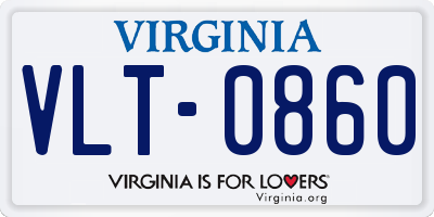 VA license plate VLT0860